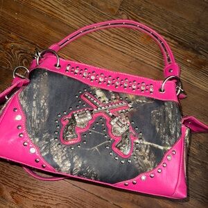 Ultimate Y2K Pink and Black Studded guns Handbag